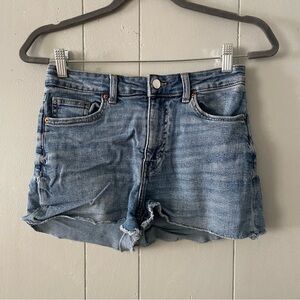 H&M Blue Jean Shorts High-Waisted Distressed